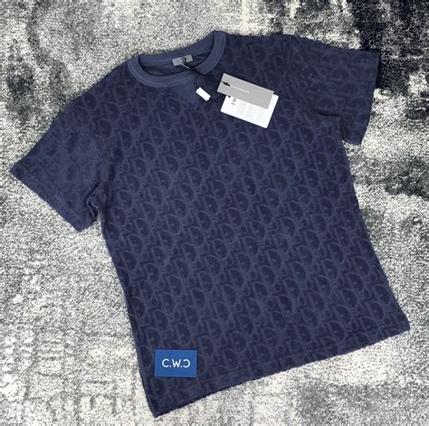 dior towel t shirt|dior t shirt men's price.